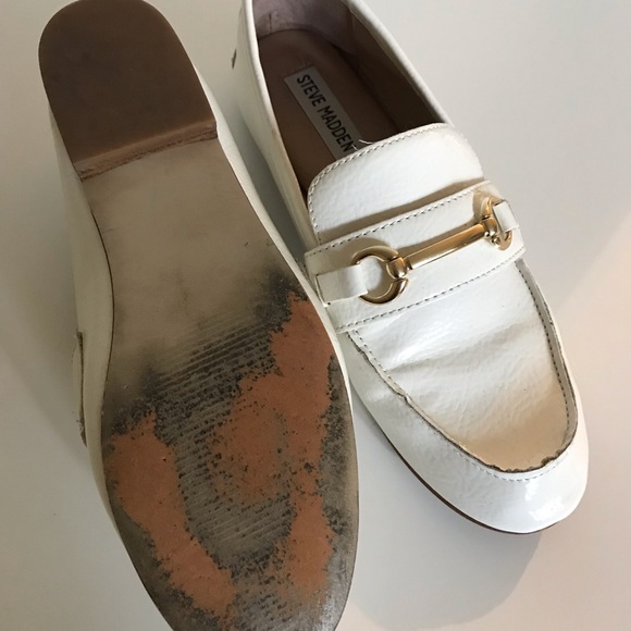 Steve Madden White Patent Loafers Size 6 - Picture 5 of 5